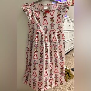 Hanna Andersson Pink and Red Candy Heart Print Girls Dress